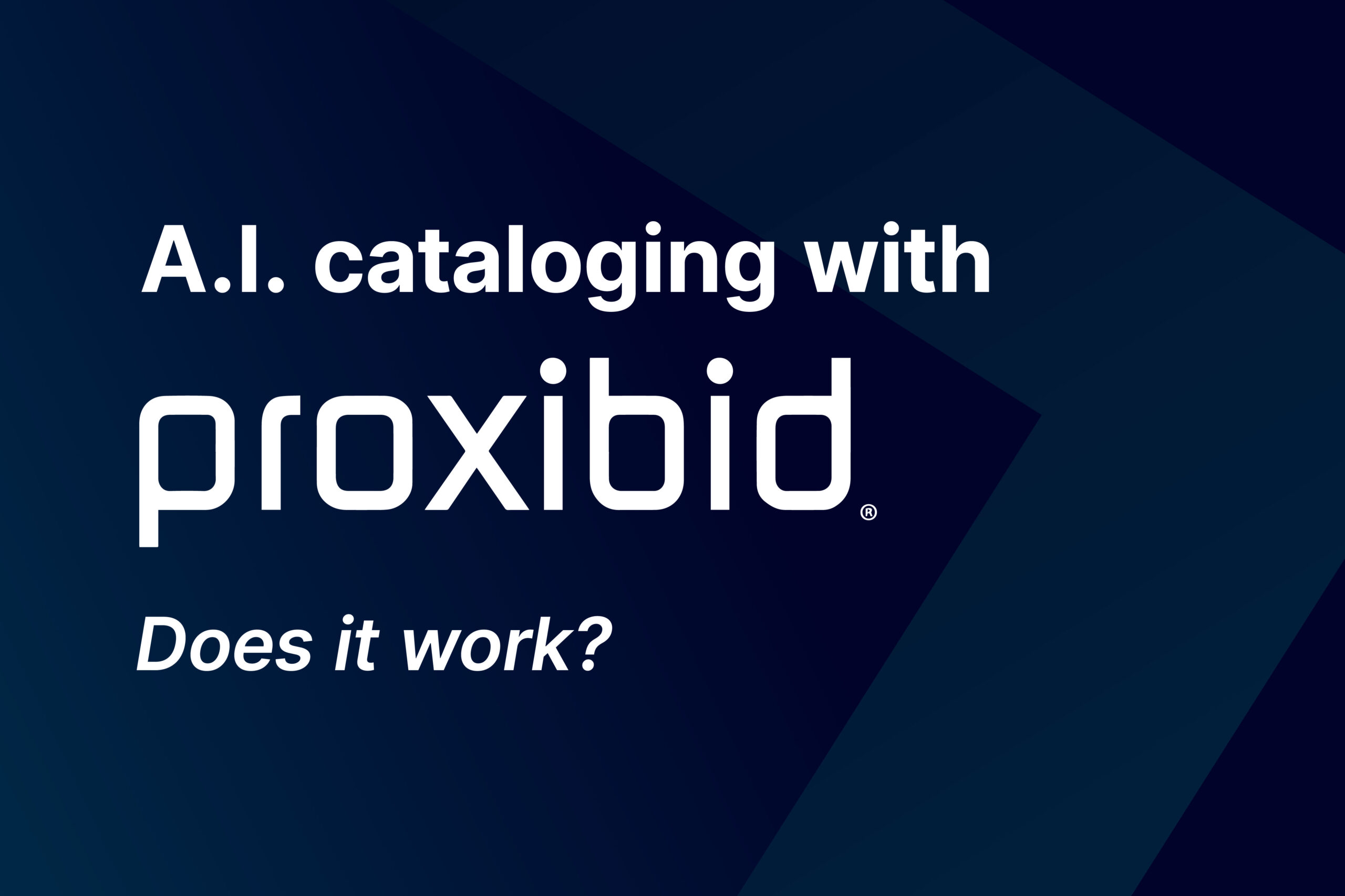 AI Cataloging with Proxibid: Does it work?