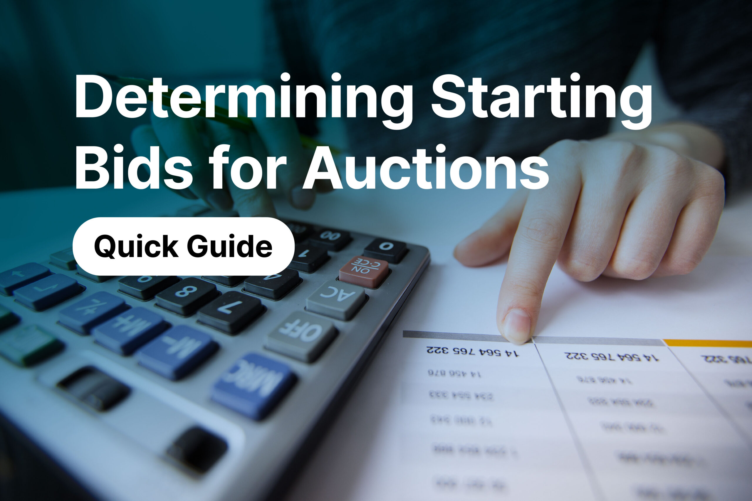 Determining Starting Bids for Auctions: A Guide for Auctioneers in the Digital Age